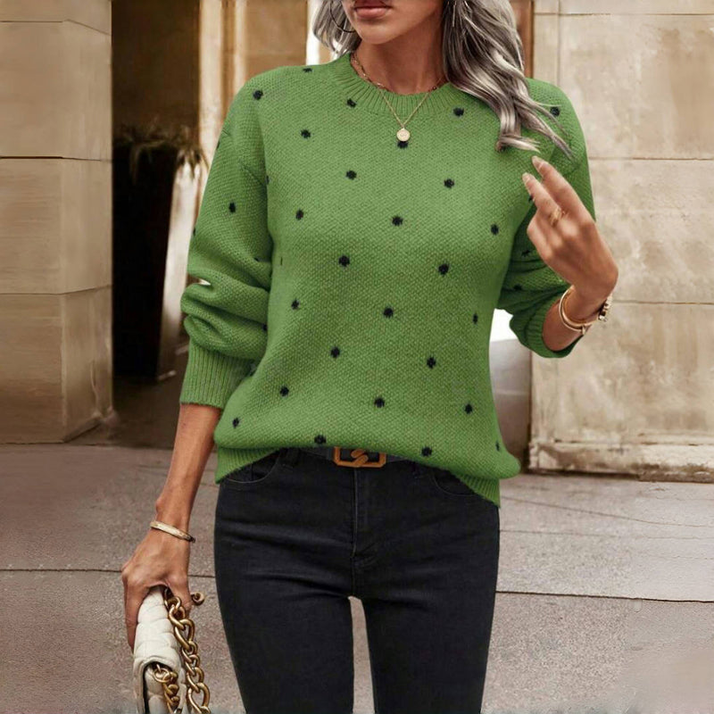 Véralune™ | Pull tricoté à pois