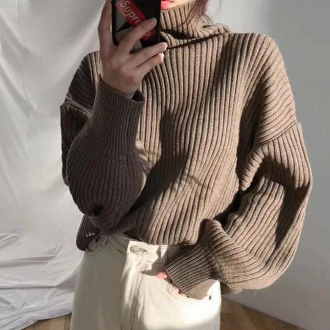 Véralune™ | Pull à col roulé et manches ballon