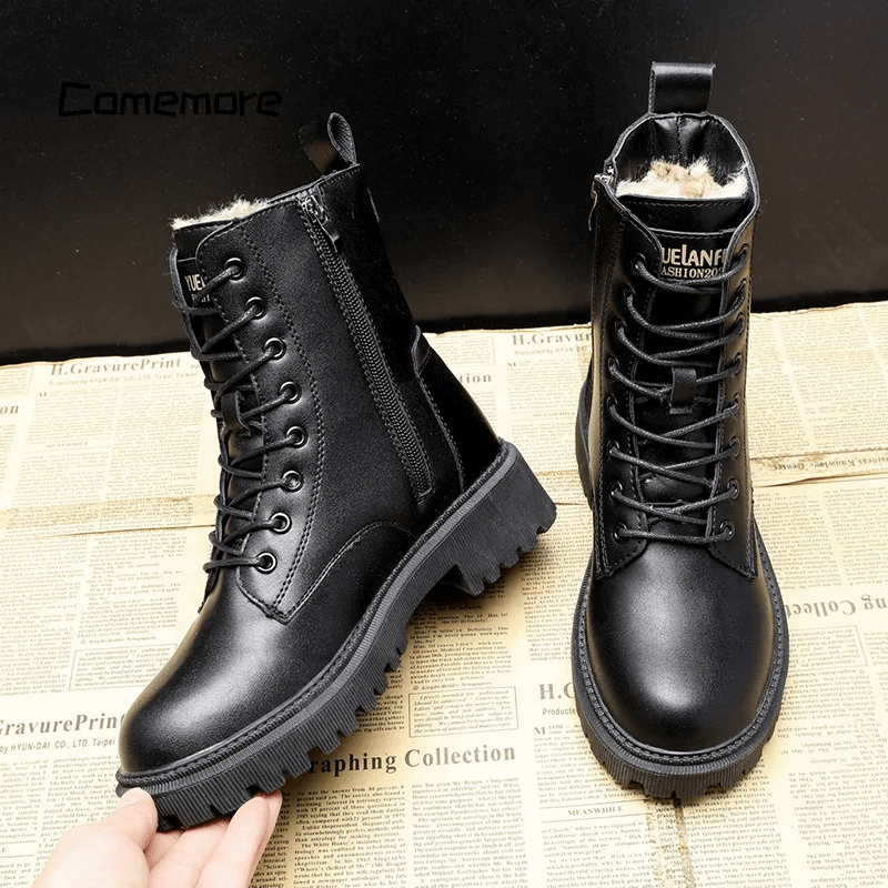 Véralune™ | Bottes Élégantes en Cuir Noir