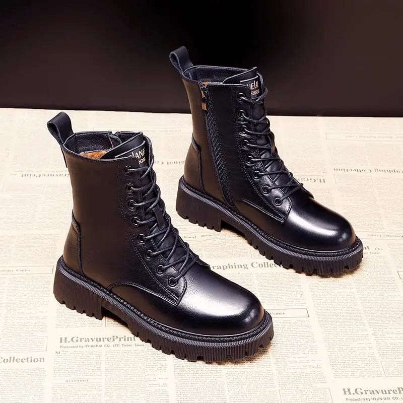 Véralune™ | Bottes Élégantes en Cuir Noir