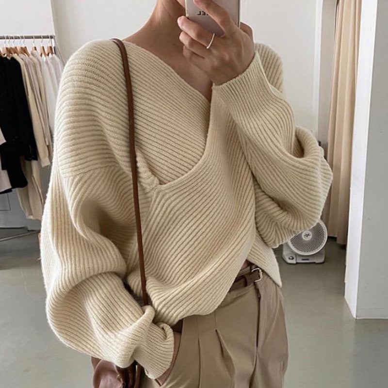 Véralune™ | Pull en tricot croisé chic