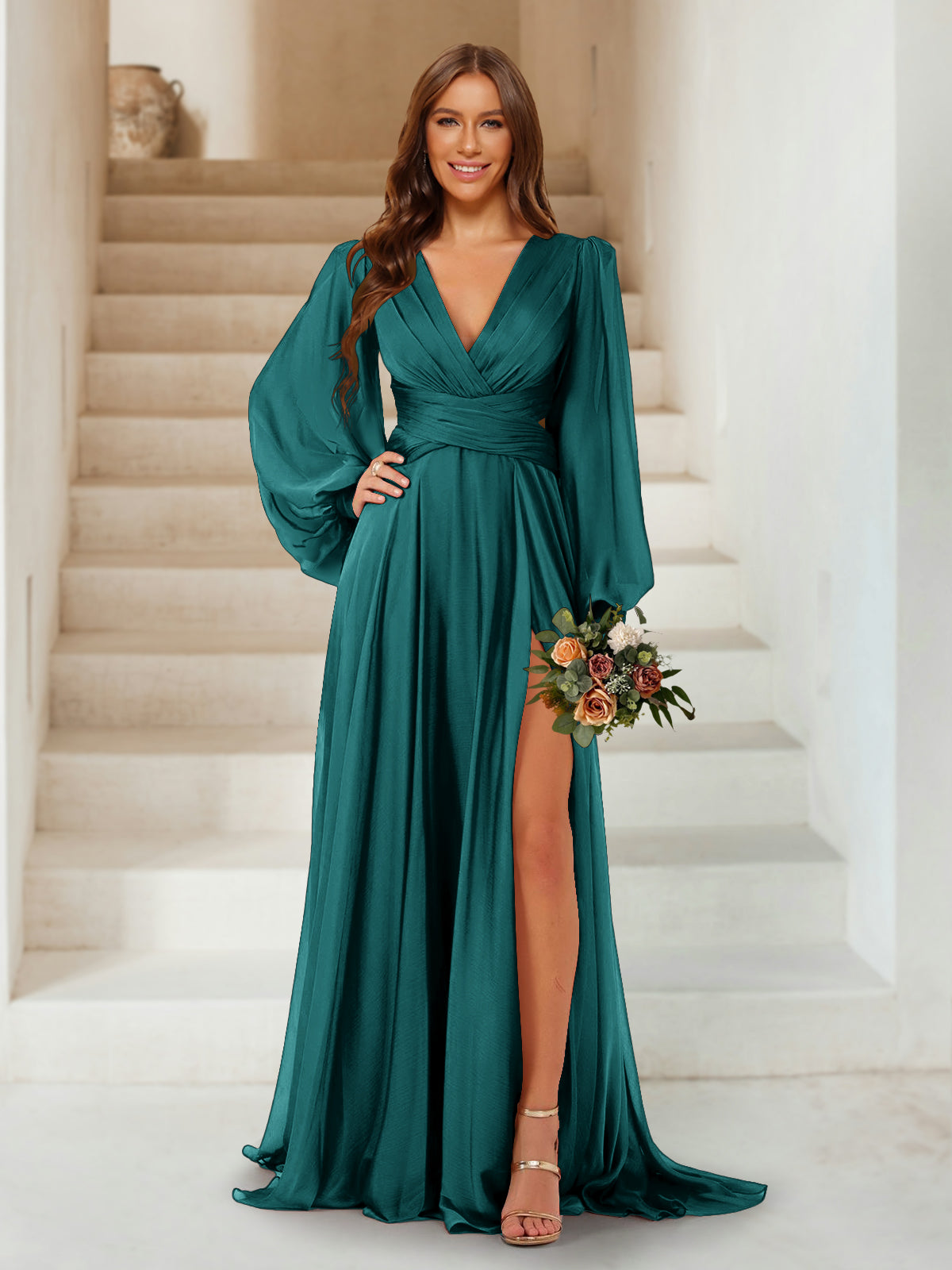 Véralune™ | Magnifique robe longue à manches