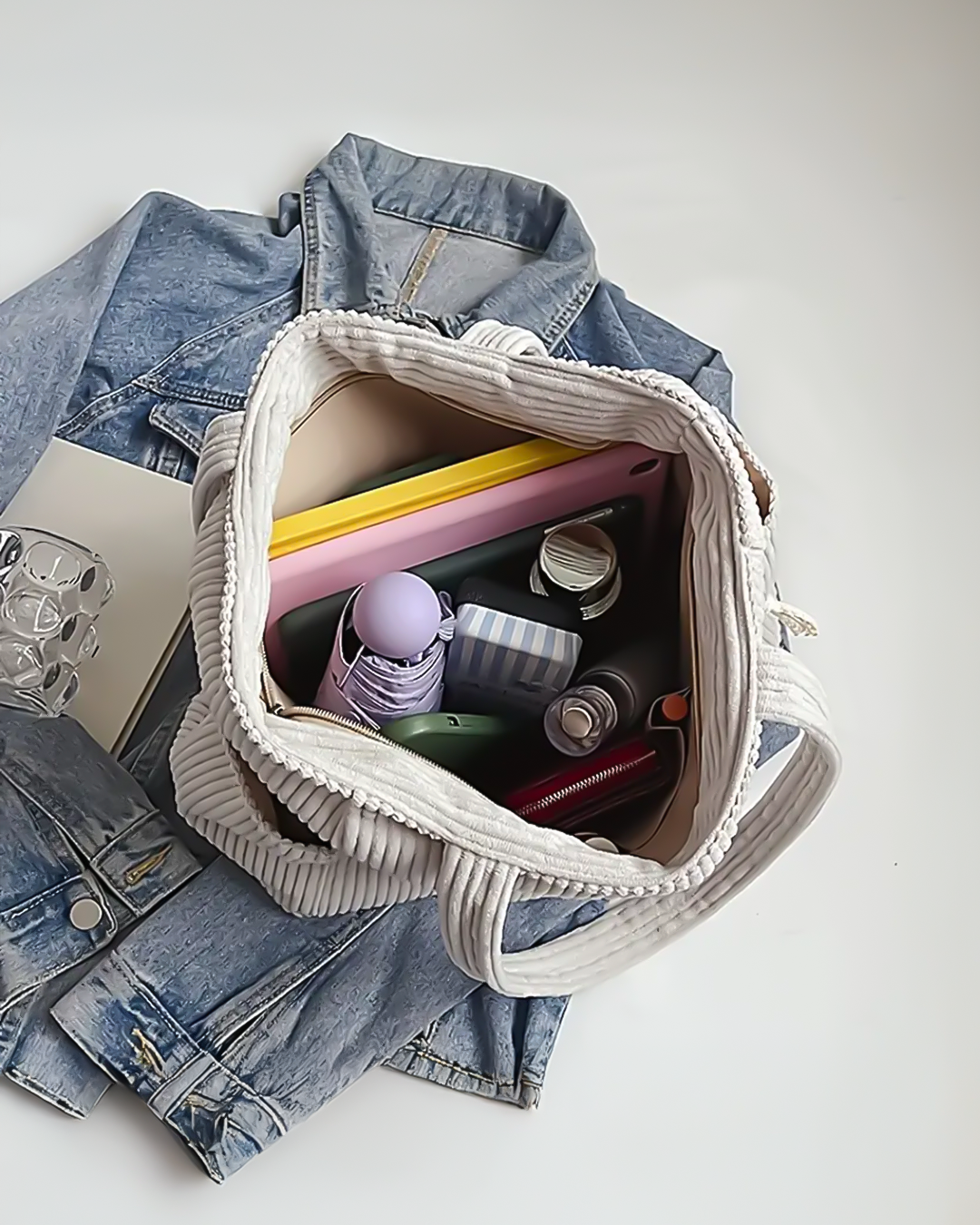 Véralune™ | Sac à poignées nervurées