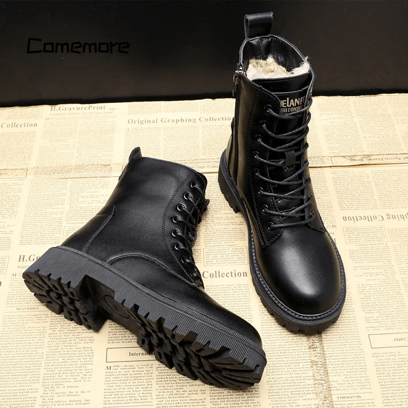 Véralune™ | Bottes Élégantes en Cuir Noir